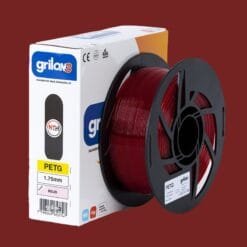 ROJO CLEAR (translucido) PETG GRILON FILAMENTO 3D 1.75MM 1KG M77IRJ175CJ
