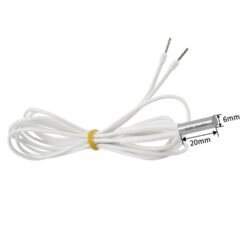 32239-Cartucho de 6x20mm - 24v 60w Siliconado cable 1mt