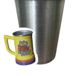 X20 MOD1 500ML LABIO RECTO VASO UN POCO DE RUIDO 500ML CON STL (SOLO VASO DE ALUMINIO SIN PIEZAS IMPRESAS) ALUMINIO,(LAS MEDIDAS PUEDEN VARIAR)