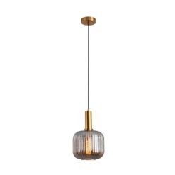 Luminaria Lampara aplique colgante oval 21 cm smoke