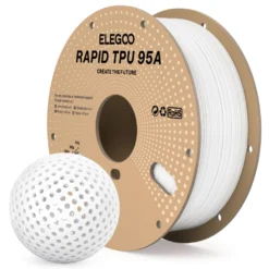 FLEXIBLE BLANCO plastic trays TPU Elegoo Filamento Diámetro 1,75mm 1kg 50.203.0632