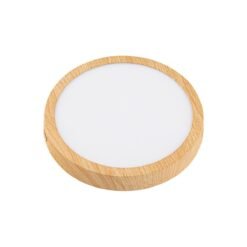 Plafón Lampara LED Forest redondo 18 W, color madera - frío