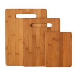 Set de 3 tablas de bambú VONNE CCN094 Chica: 20cm × 15cm. Mediana: 28cm × 21cm. Grande: 33 cm × 24 cm